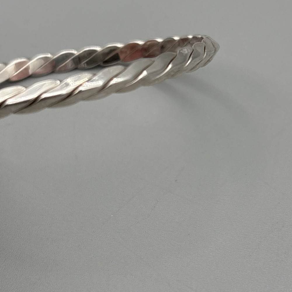 TIFFANY & CO. Vintage‎ Narrow Twisted Rope Bangle Bracelet 925 Sterling w/Box - Picture 6 of 7